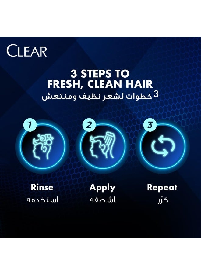 CLEAR MEN Complete Care 3in1 Shampoo, Body & Face Wash with Activated Charcoal, 900ml - Image 5